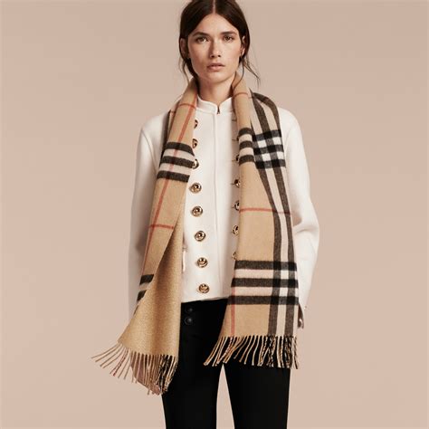 burberry lightweight cashmere scarf|Burberry reversible check cashmere scarf.